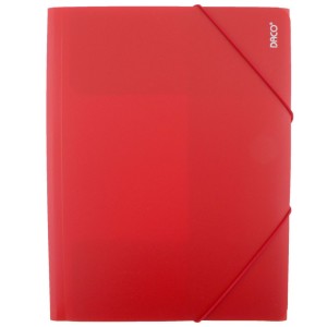 Mapă din plastic cu elastic DACO MP250R roșie