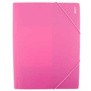 Mapă din plastic cu elastic DACO MP250RZ roz