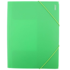 Mapă din plastic cu elastic DACO MP250VD verde deschis