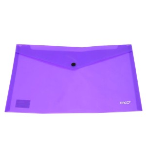 Mapă plastic plic cu capsă A4 DACO MP120M mov