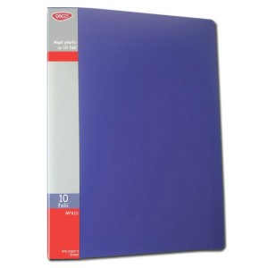 Mapă plastic cu 10 folii DACO MP410A albastru