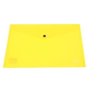 Mapă plastic plic cu capsă A4 DACO MP120G galbenă