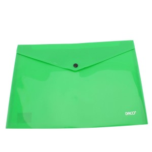 Mapă plastic plic cu capsă A4 DACO MP120VD verde deschis