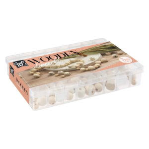 Mărgele din lemn natur 130 g Grafix CR1405/GE