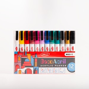Marker acrilic daco set 12 MK503/12
