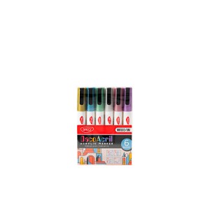 Marker acrilic daco set 6 metalizat MK503/6M
