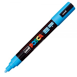 Marker acrilic POSCA PC-5M albastru deschis 8