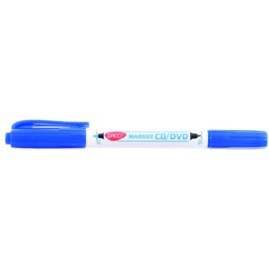 Marker cd/dvd doua capete daco albastru MK301