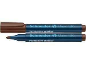 Marker permanent 130 cu vârf rotund 1-3 mm Schneider maro