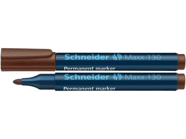 Marker permanent 130 cu vârf rotund 1-3 mm Schneider maro Marker permanent 130 cu vârf rotund 1-3 mm Schneider maro