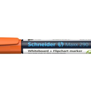 Marker whiteboard + flipchart 290 Schneider portocaliu Marker whiteboard + flipchart 290 Schneider portocaliu