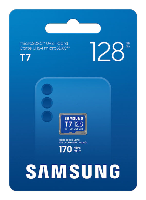 SAMSUNG T7 microSD Memory Card 128GB for Smartphones Tablets and Handheld Consoles up to 170MB/s Read "MB-MB128T/WW"
