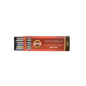 Mine grafit 5,6 Koh-I-Noor, 6 bucăți, 6 culori metalizate