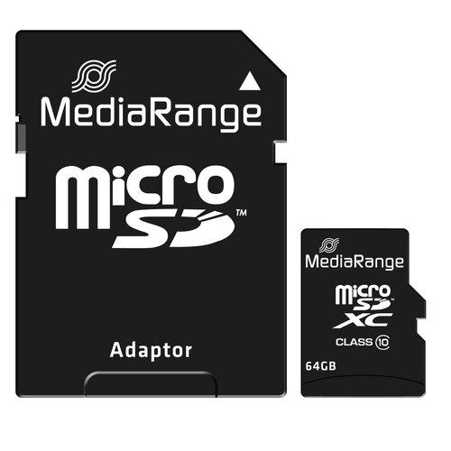 MediaRange Micro SDHC 64GB Class 10 with SD adapter "MR955"