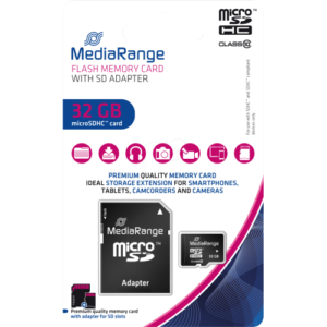 MediaRange Micro SDHC 32GB Class 10 with SD adapter "MR959"