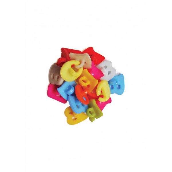 Nasturi alfabet din plastic diverse culori Colorarte A646