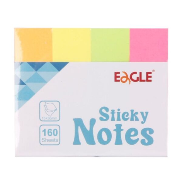 Notes adeziv index Eagle 659-4N, 160 coli, 15 x 50 mm, 4 culori neon Notes adeziv index Eagle 659-4N, 160 coli, 15 x 50 mm, 4 culori neon