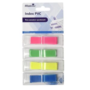 Notes adeziv index Office Cover SN5412 PopUp, 12 x 45 mm, 100 coli, 4 culori neon, PVC
