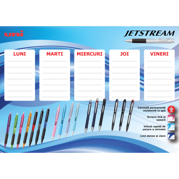 Orar școlar A5 Jetstream Uni-ball Orar școlar A5 Jetstream Uni-ball