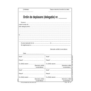 Ordin de deplasare L03622 GENERAL