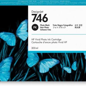 Cartus Cerneala Original HP PhotoBlack, nr.746, pentru DesignJet Z6|Z6dr|Z9+|Z9+dr, 300ml, incl.TV 1.2 RON, "P2V82A"