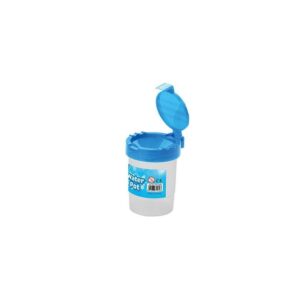 Pahar pentru pictură Keyroad cu capac și suport pentru pensule, albastru, KR971860