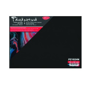 Pânză pentru pictură neagră pe șasiu 18 x 24 cm DACO PZ1824N