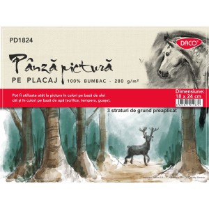 Pânză de pictură pe carton 18x24 cm DACO PD1824