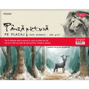 Pânză pictură pe carton 24x30 cm DACO PD2430