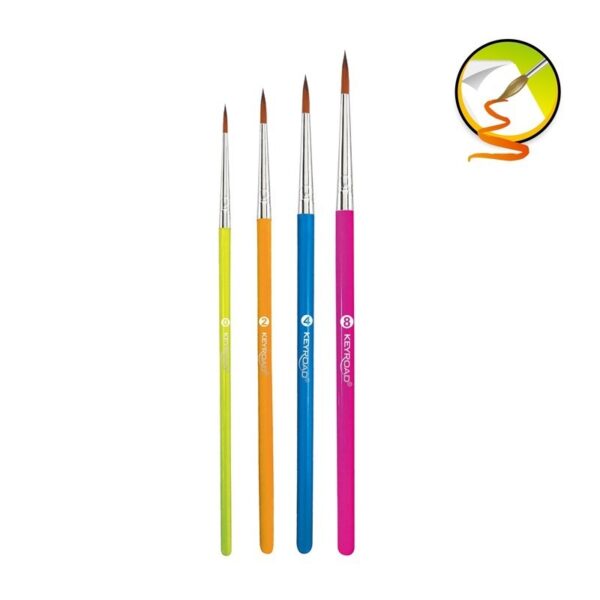 Pensulă Keyroad Artist Brushes KR972032 cu vârf rotund, set 4 bucăți Pensulă Keyroad Artist Brushes KR972032 cu vârf rotund, set 4 bucăți