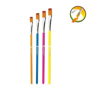 Pensulă Keyroad Artist Brushes KR972033, vârf lat, set 4 bucăți