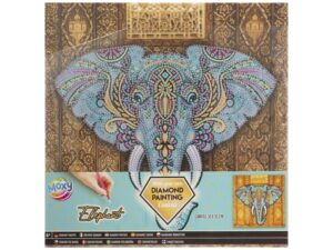 Pictură cu diamante pe pânză 30x30 Elefant Grafix