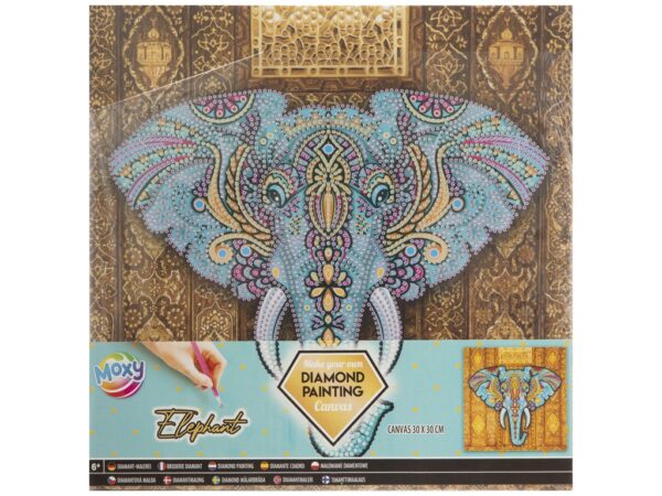 Pictură cu diamante pe pânză 30x30 Elefant Grafix Pictură cu diamante pe pânză 30x30 Elefant Grafix