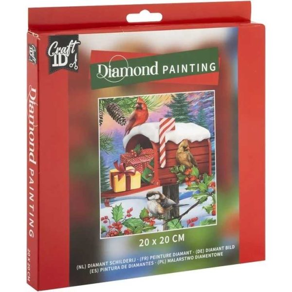Pictură cu diamante Xmas Cutie poștală 20 x 20 cm Grafix Pictură cu diamante Xmas Cutie poștală 20 x 20 cm Grafix
