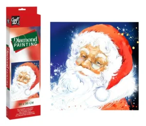 Pictură cu diamante Xmas Moș Crăciun 30x30 cm Grafix