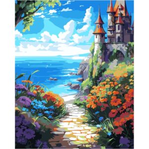 Pictură pe numere 40x50 cm Castel la Mare Koh-I-Noor