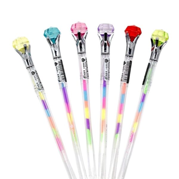 Pix cu gel CNX GP219 0,8 mm cu capac, corp transparent și scriere neon multicoloră Pix cu gel CNX GP219 0,8 mm cu capac, corp transparent și scriere neon multicoloră