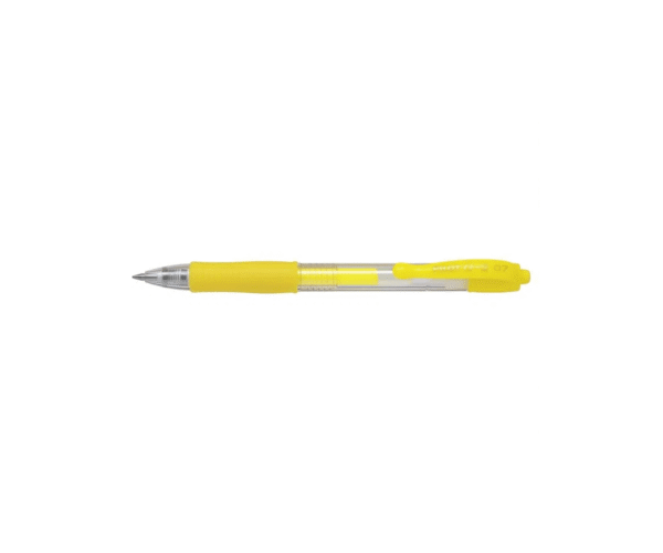 Pix cu gel Pilot G2 Neon galben, vârf 0,7 mm