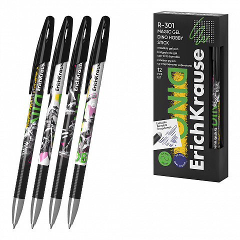 Pix cu gel ștergabil ErichKrause R-301 Magic Gel Stick Dino Hobby 0,5 albastru Pix cu gel ștergabil ErichKrause R-301 Magic Gel Stick Dino Hobby 0,5 albastru