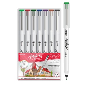 Pix daco liner grafic arhitect color set 7 PX5507C
