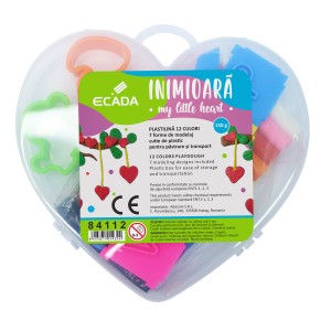 Plastilină 12 culori Inimă ECADA 84112