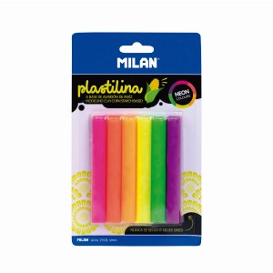 Plastilină 6 culori neon MILAN 914706N 70 g