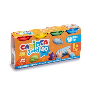 Plastilină ușoară 8 x 75 g Baby Carioca 43180