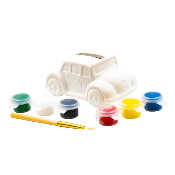 Pușculiță ceramică mașină pentru pictat/colorat cu 6 culori și pensulă Colorarte BS2106 Pușculiță ceramică mașină pentru pictat/colorat cu 6 culori și pensulă Colorarte BS2106