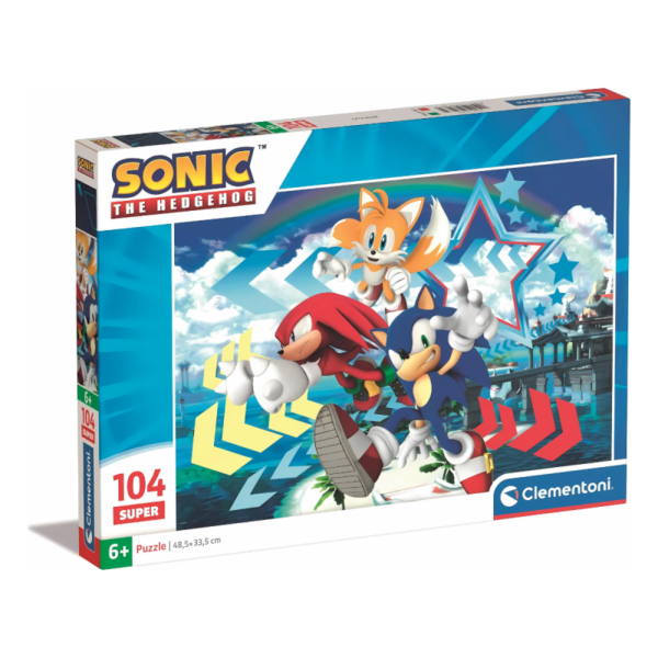Puzzle carton 104 piese Clementoni Sonic the Hedgehog 27267 Puzzle carton 104 piese Clementoni Sonic the Hedgehog 27267