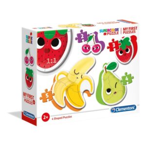 Puzzle carton 2-5 piese Clementoni Supercolor My First fructe set 4x 20815