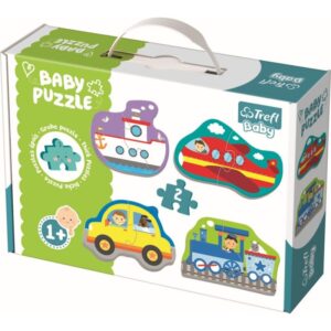 Puzzle carton 2 piese Trefl Baby vehicule set 4x 36075
