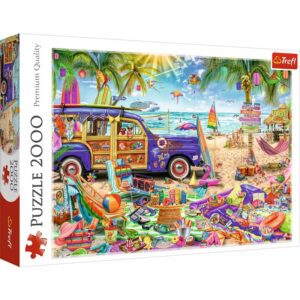 Puzzle carton 2000 piese Trefl Vacanțe pe plajă la tropice 27109