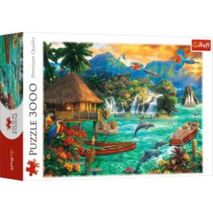 Puzzle carton 3000 piese Trefl Viața pe Insulă 33072 Puzzle carton 3000 piese Trefl Viața pe Insulă 33072
