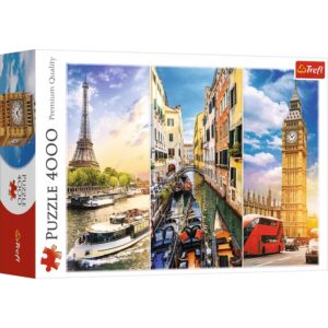 Puzzle carton 4000 piese Trefl Călătorie în Europa 45009